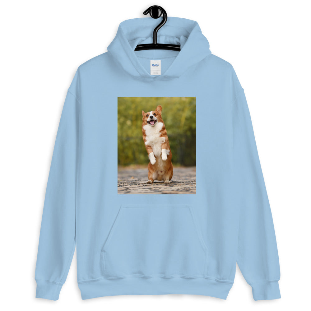 Standing-corgi ユニセックスパーカー