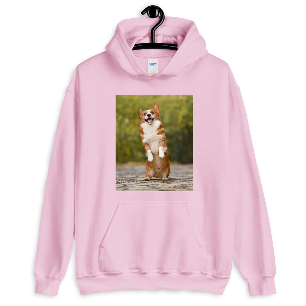 Standing-corgi ユニセックスパーカー