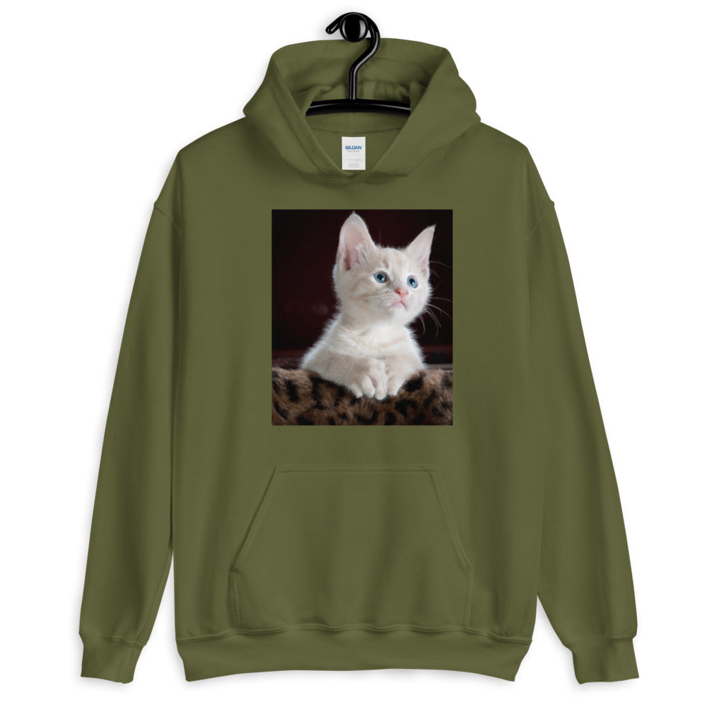 Kitten-looking-up ユニセックスパーカー