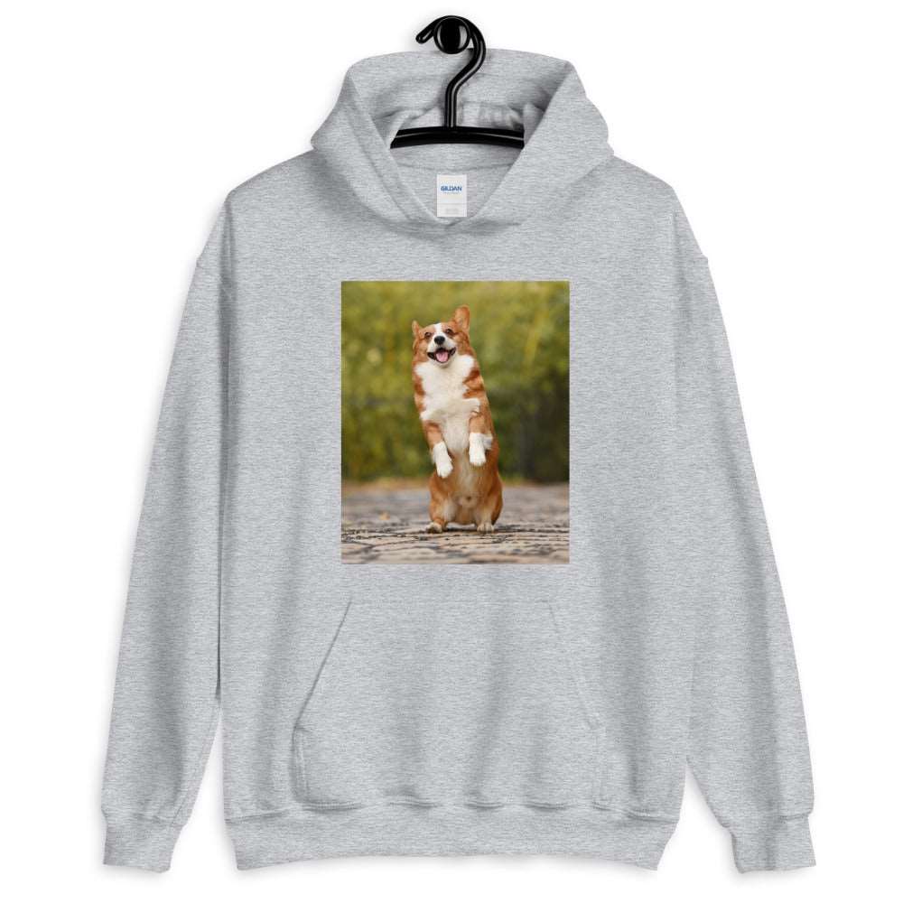 Standing-corgi ユニセックスパーカー