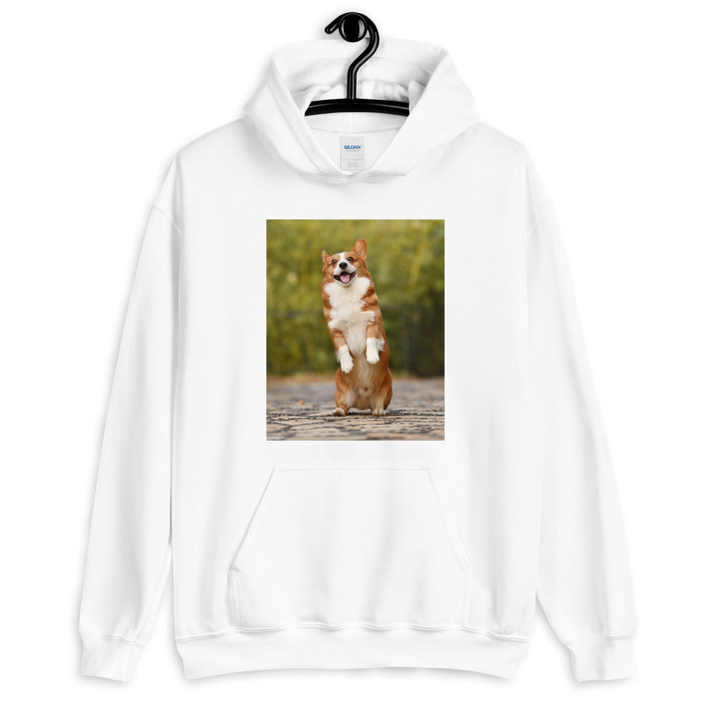 Standing-corgi ユニセックスパーカー